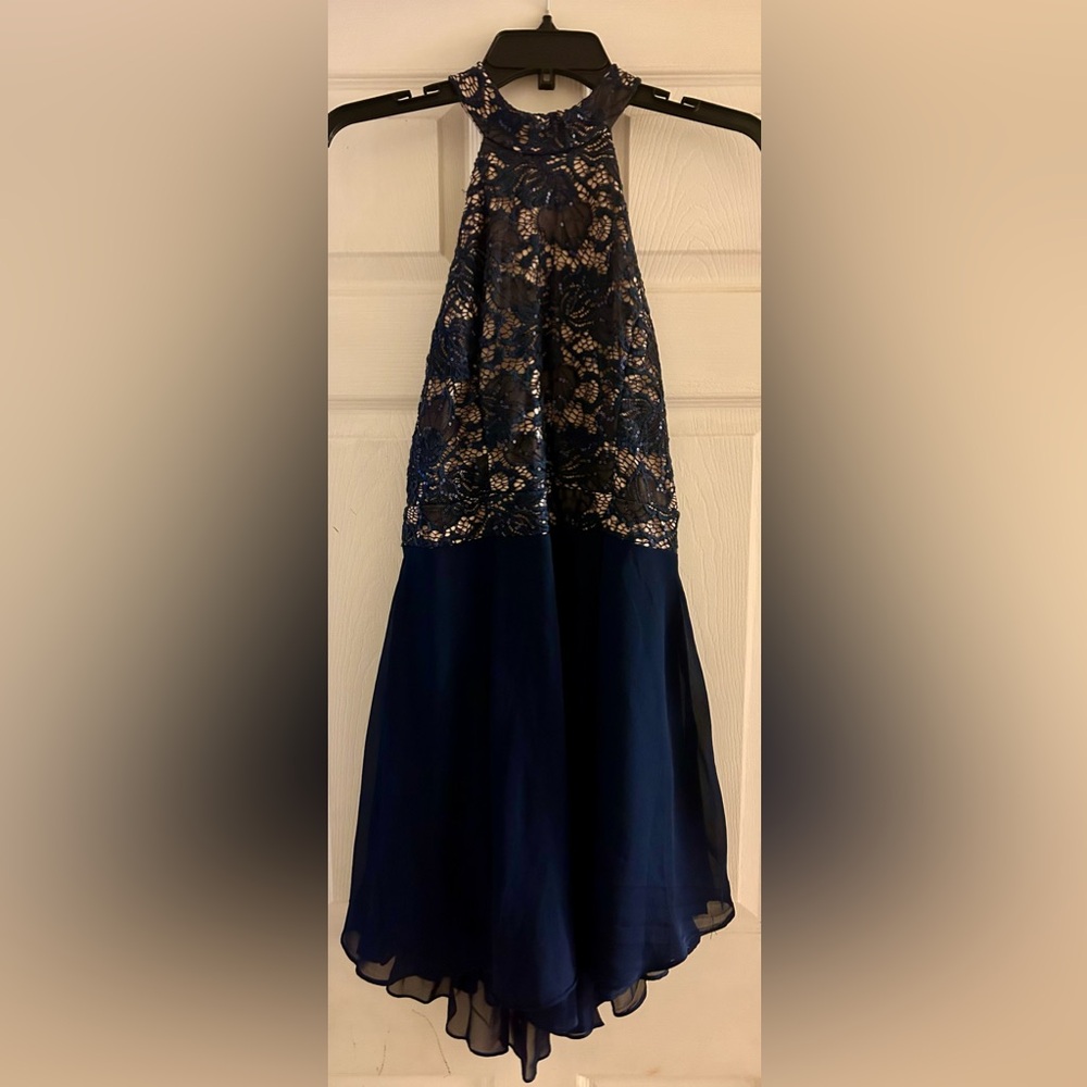 Navy blue cocktail dress